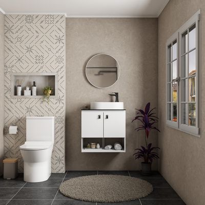 Telhanorte | Toucador Banheiro Aço Baru 60X59X36 Branco Cozimax