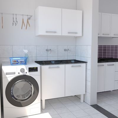 Telhanorte | Armário Aéreo Cozinha Lavanderia Aço Vênus 96X55X34