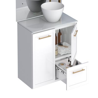 Telhanorte | Toucador Banheiro Aço Jambo 77X56X45 Branco Cozimax
