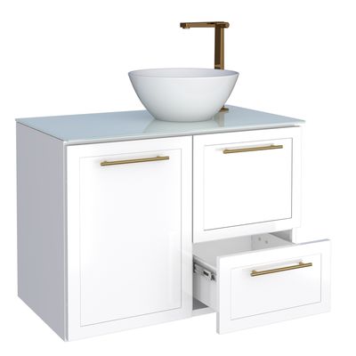 Telhanorte | Toucador Banheiro Aço Jambo 77X56X45 Branco Cozimax