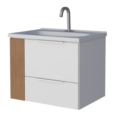 Telhanorte | Toucador Banheiro Madeira Cosmos Esquerda 60X55X44