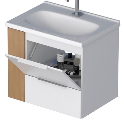 Telhanorte | Toucador Banheiro Madeira Cosmos Esquerda 60X55X44