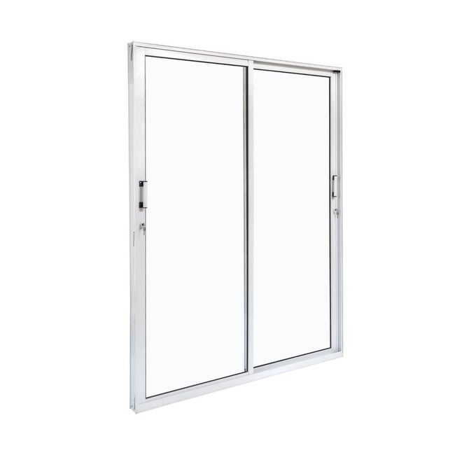 Porta-Aluminio-Correr-2-Folhas-Vidro-Liso-160X210X8-5-Branco-Cristal-Ramassol-2509113-1