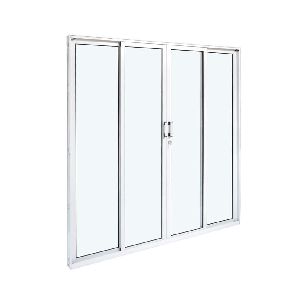 Porta-Aluminio-Correr-4-Folhas-Vidro-Liso-200X210X8-5-Branco-Cristal-Ramassol-2509105-1