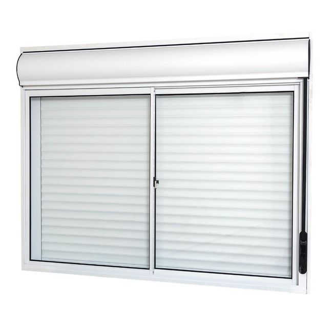 Janela-Aluminio-Veneziana-Com-Persiana-Vidro-Liso-2-Folhas-120X120X11-Branco-Slim-Ramassol-2508907-1