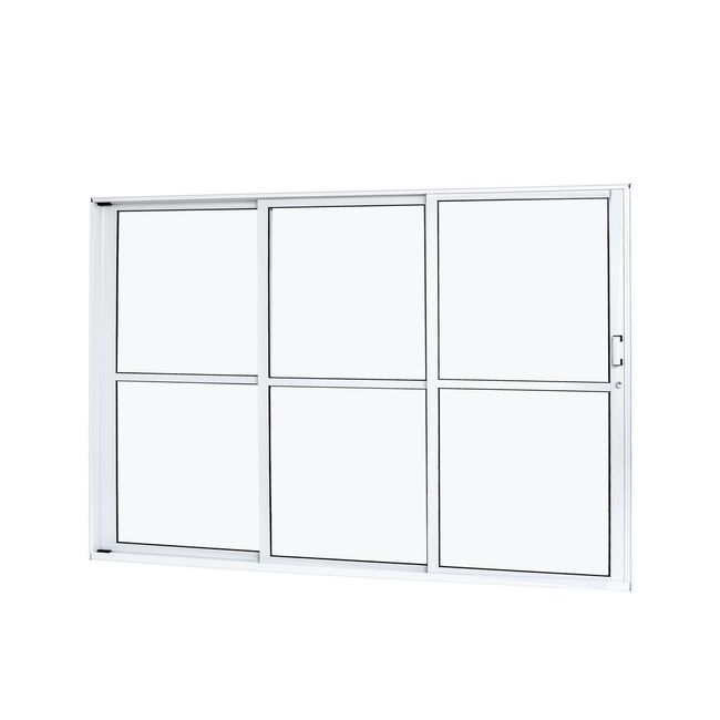 Porta-Aluminio-Correr-3-Folhas-Vidro-Liso-Direita-200X210X12-2-Branco-Cristal-Ramassol-2508036-1