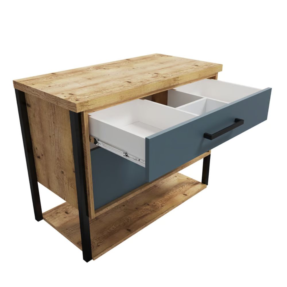 Telhanorte | Gabinete Cadiz azul petróleo 80cm Darabas