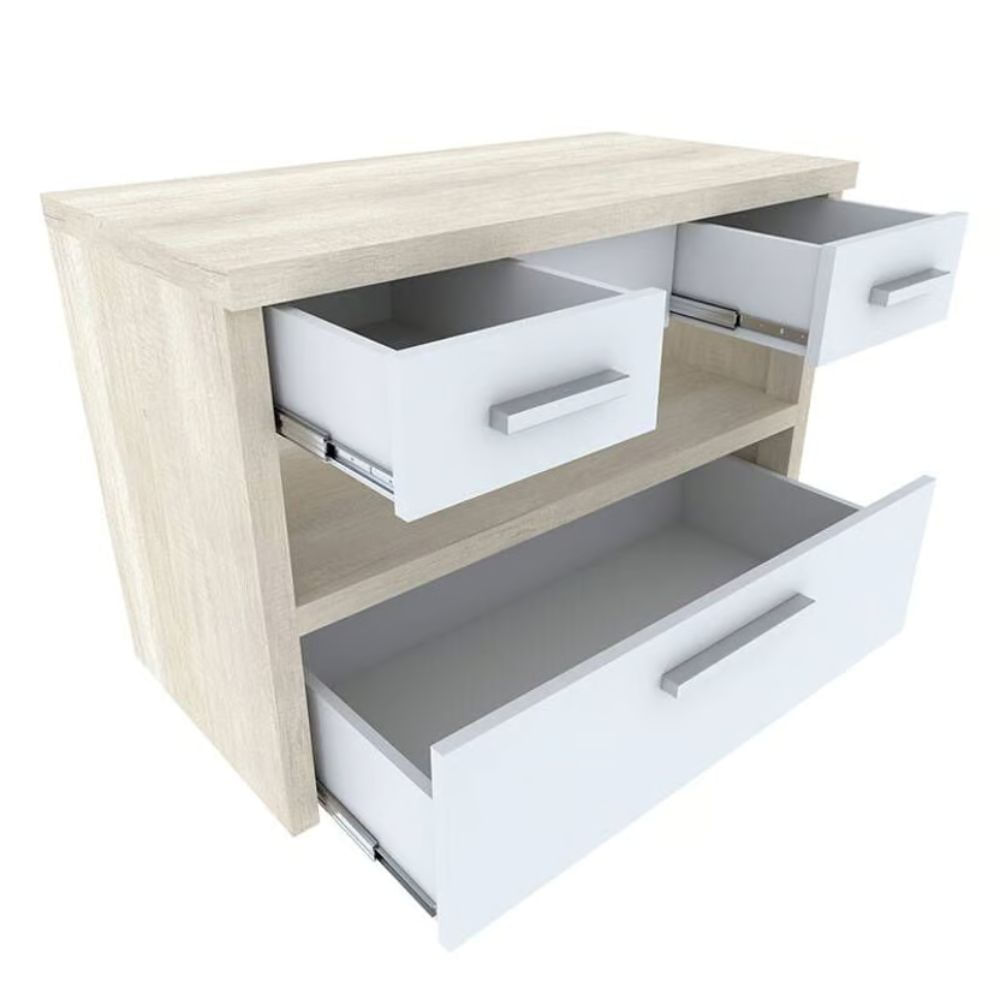 Gabinete de Banheiro sem Cuba 80cm Helena Mezzo Blanco Darabas