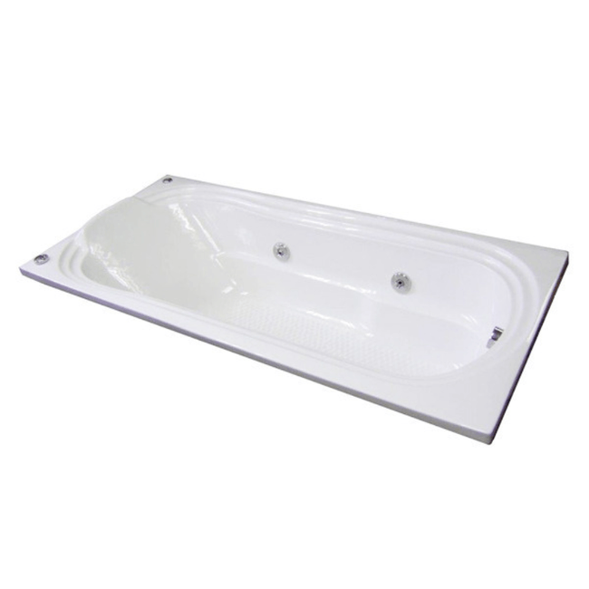 Banheira Goldline Acrílica 170X80 Branco Ouro Fino