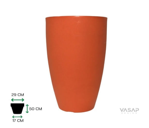 Vaso de Plástico Tipo Vietnamita 50cm Terracota
