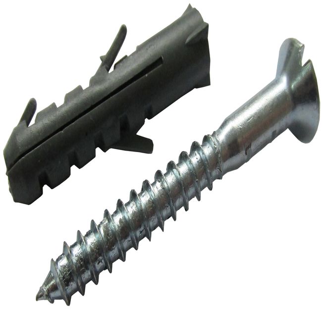 Bucha-8milimetros-Nylon-Com-Parafuso-Aco-Para-Madeira-Com-Cabeca-Chata-5-5x50cartela-40pecas-Bricopack-1813439-1