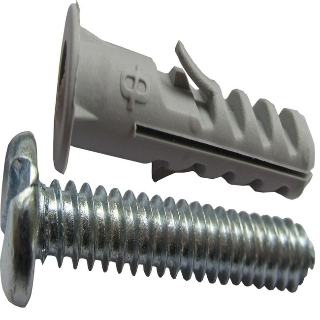 Bucha-5milimetros-Nylon-Com-Anel-Com-Parafuso-Auto-Atarraxamte-Cabeca-Panela-3-5x25-cartela-10pecas-Bricopack-1813552-1
