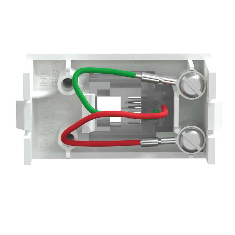 Modulo Tomada Rj11 Com 2 Fios Branco Fosco Lunare Up Schneider
