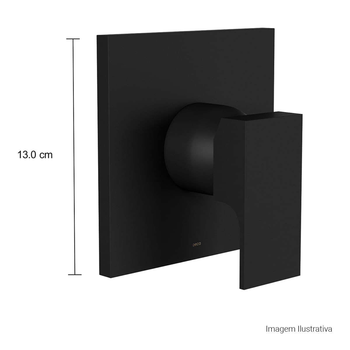 Acabamento de Monocomando de Chuveiro para Alta e Baixa Pressão Unic Black Matte Deca