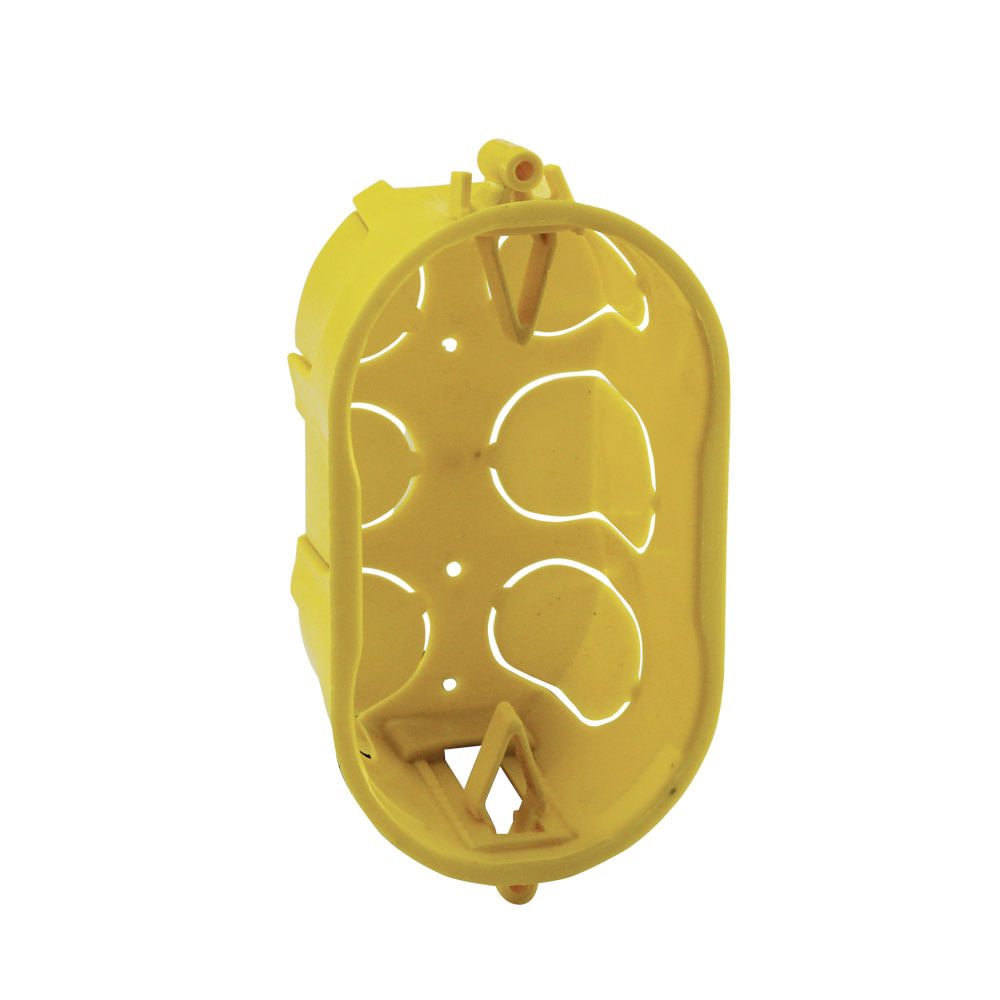 Caixa De Luz 4X2 Retangular Amarela Para Drywall Force Line