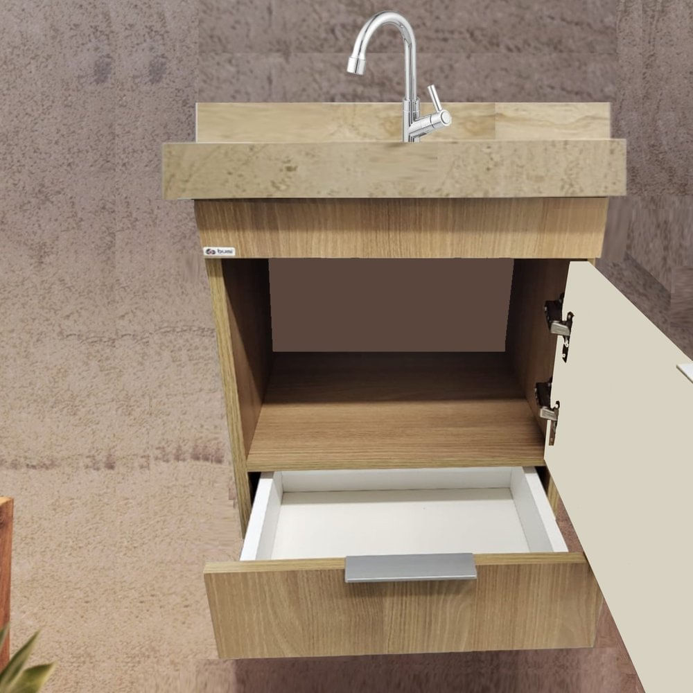 Club Kit 40Cm Para Banheiro Com Gaveta Wood Bumi