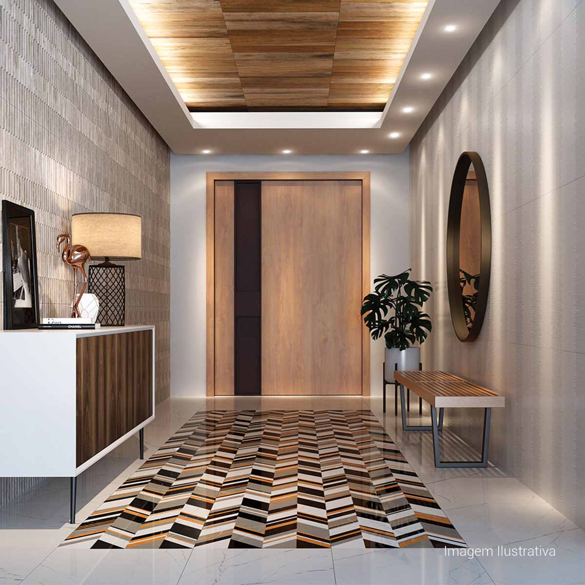 Porcelanato 8115 Relevo Retificado Brise 28,8x119 Cm 1,03 M2 Cx Ceusa