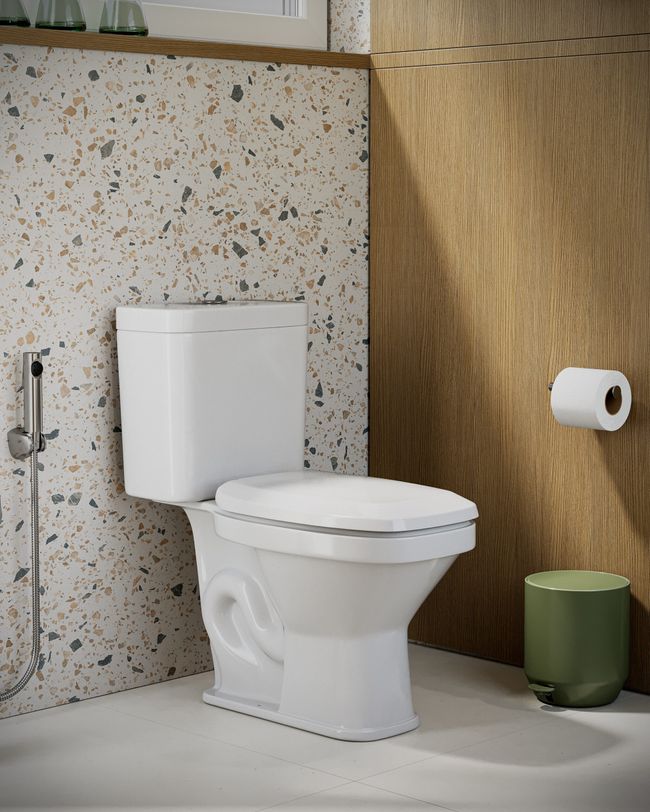 Kit Vaso Sanitário com Caixa Acoplada Prímula Branco Fiori