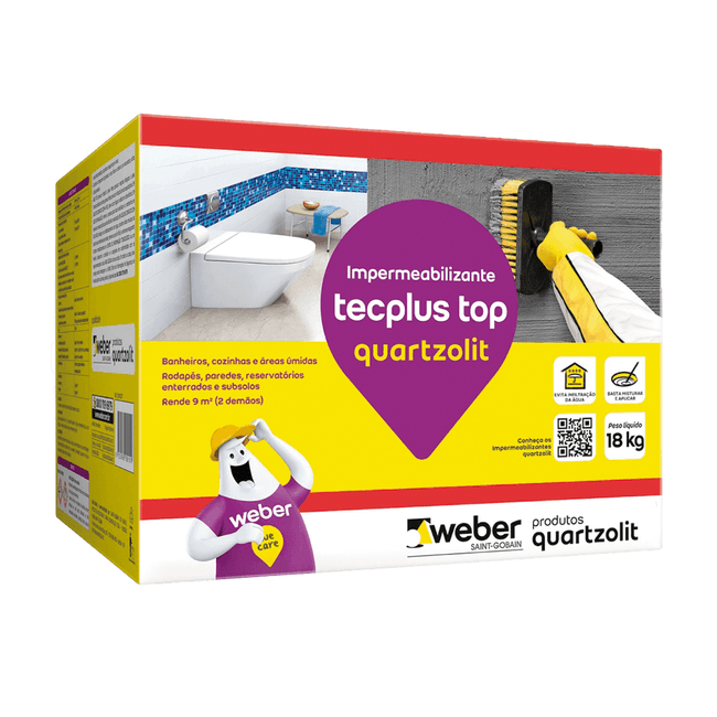 Impermeabilizante Tecplus top 18 kg Quartzolit