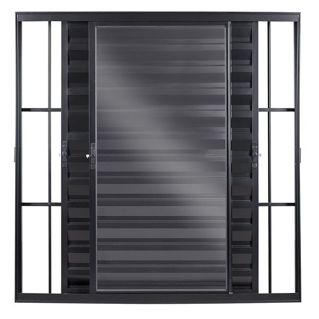 Veneziana-3-Folhas-Moveis-Com-Grade-Vidro-Liso-100X150-Preto-Fortsul-Esquadrisul-2596342-1
