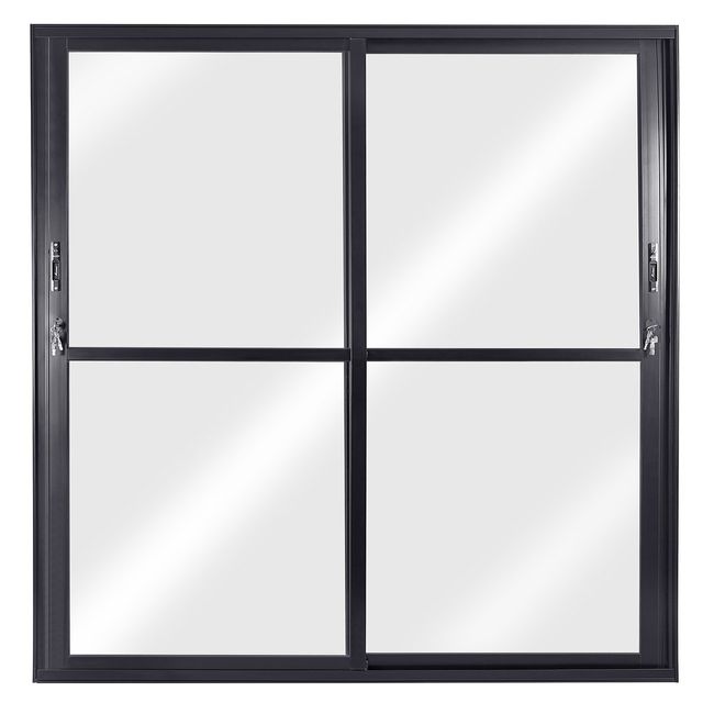 Porta-Correr-2-Folhas-Moveis-Vidro-Liso-210X150-Preto-Topsul-Esquadrisul-2596695-1