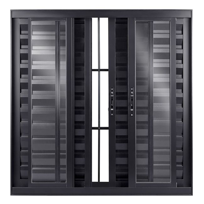 Veneziana-6-Folhas-Central-Com-Grade-Vidro-Liso-120X150-Preto-Topsul-Esquadrisul-2596687-1