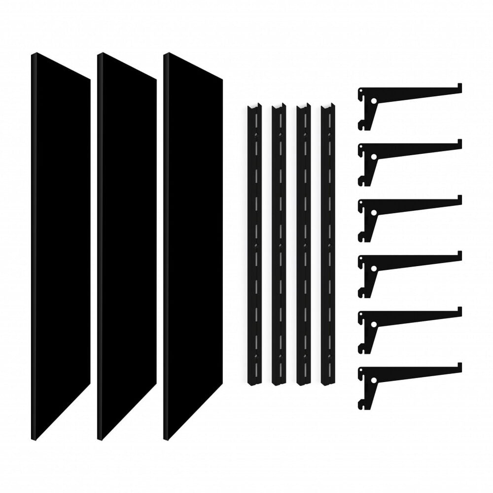 Kit Prat Multiuso Mdp 90X25 P C/Trilho C/Sup Trilho P Brasforma