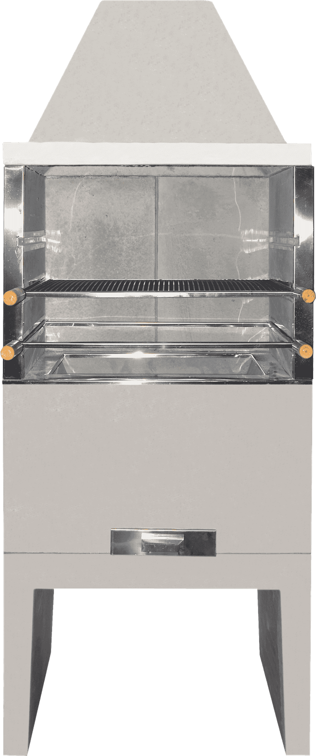 Churrasqueira Concreto Refratário Atacadão Lazer 74cm Coifa Prolongada