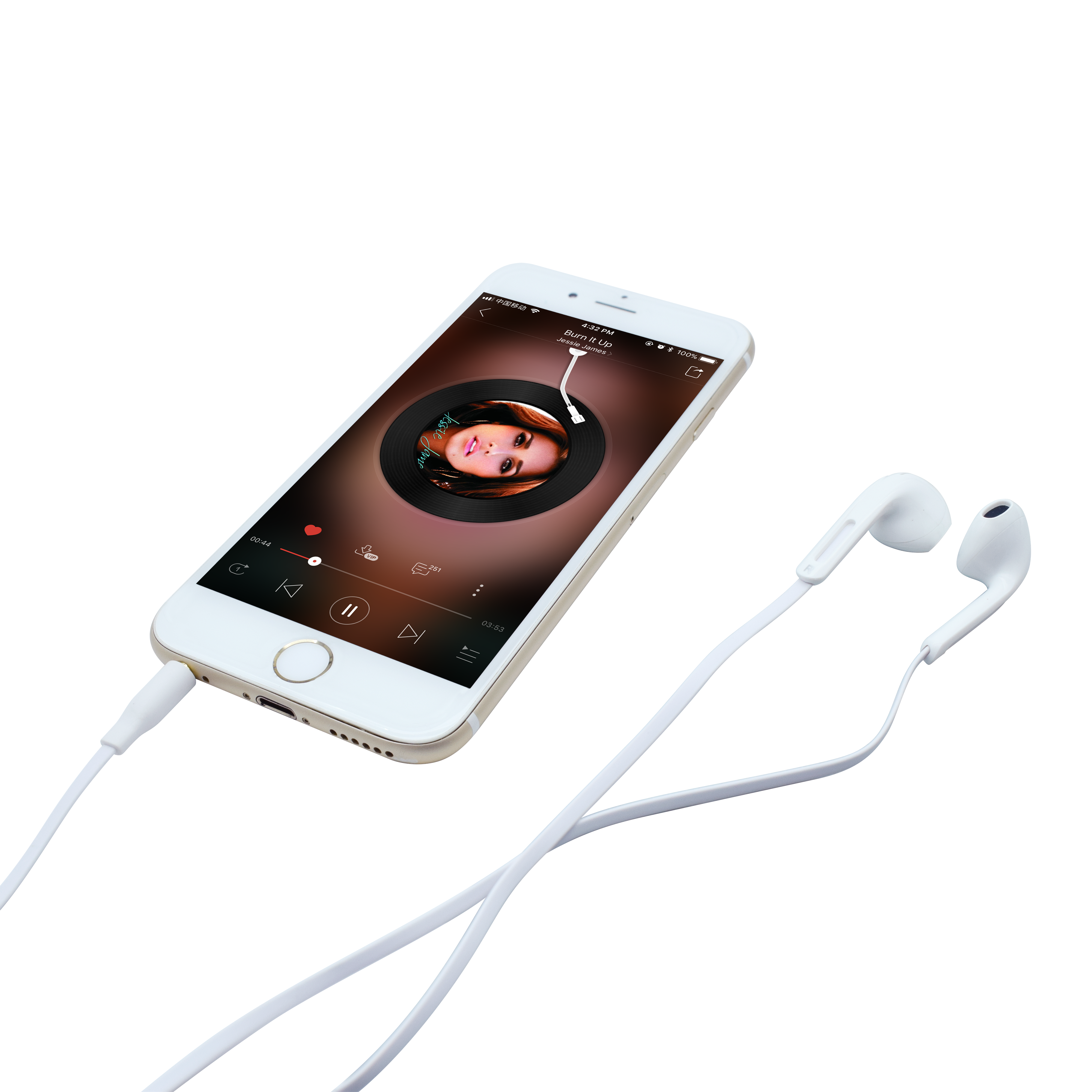 Fone Com Microfone Estilo Appl I2Gear001