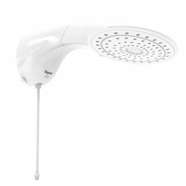 Chuveiro Elétrico Eletrônico Ducha Optima 127V 5500W Branco Zagonel
