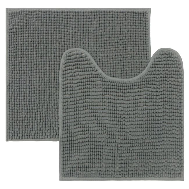 Jogo-2-Tapetes-Chenille-60X4050X40Cm-Cinza-Escuro-Uzoo-2602423-1