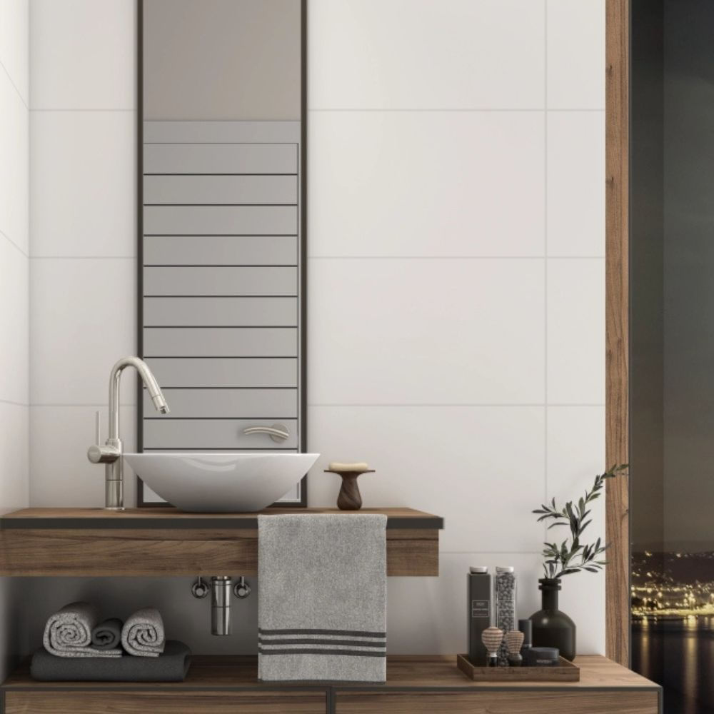 Revestimento Branco Neve Mate Plus 32X57Cm Carmelo Fior