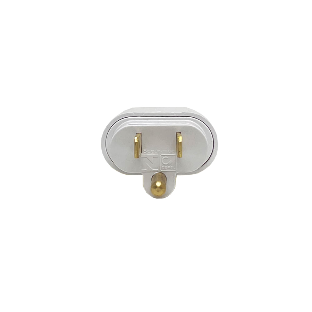 Adaptador 2P+T 15A Reverso Branco Alumbra