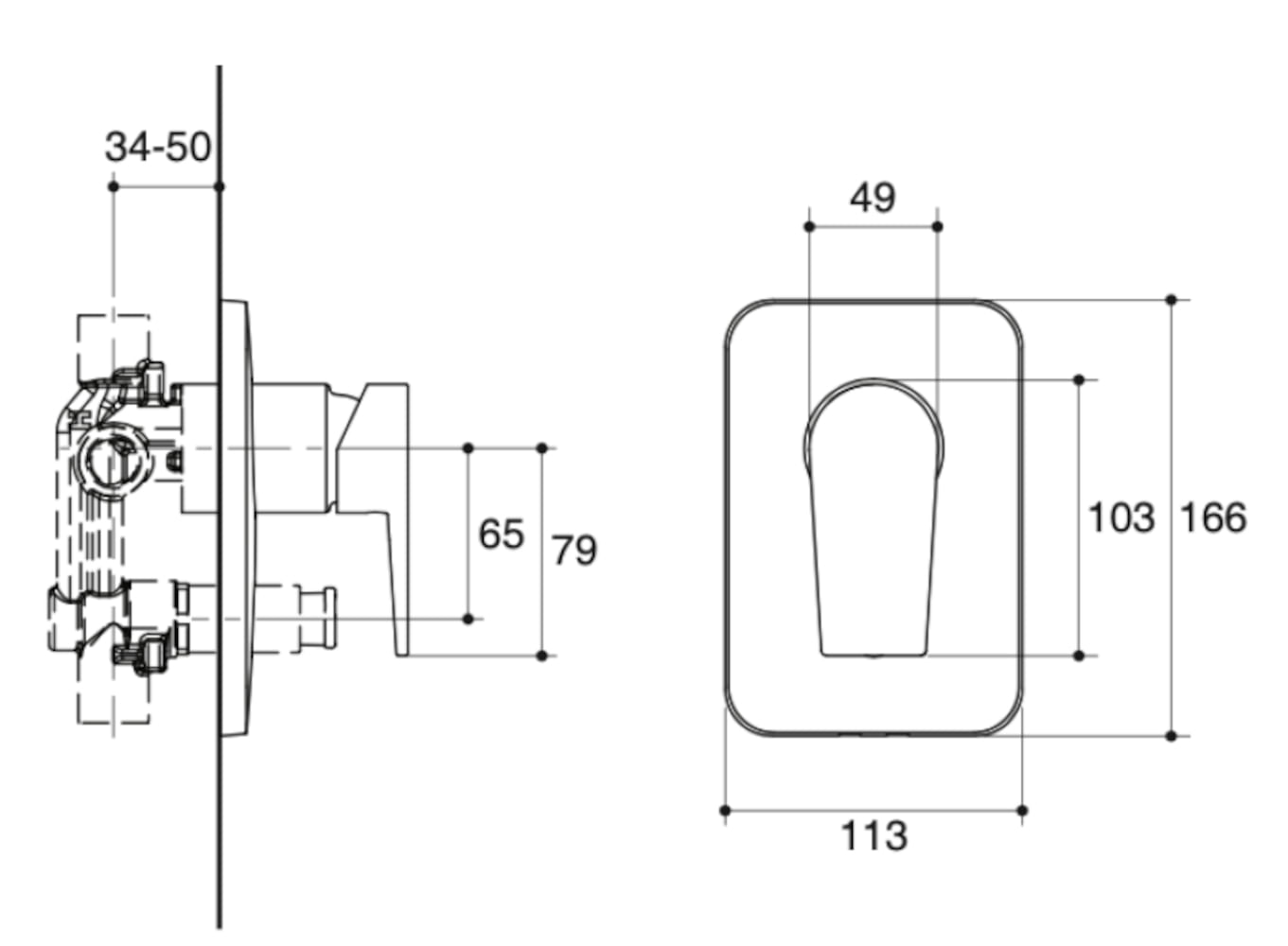 Acabamento Para Misturador Monocomando Chuveiro Taut Cromado Kohler