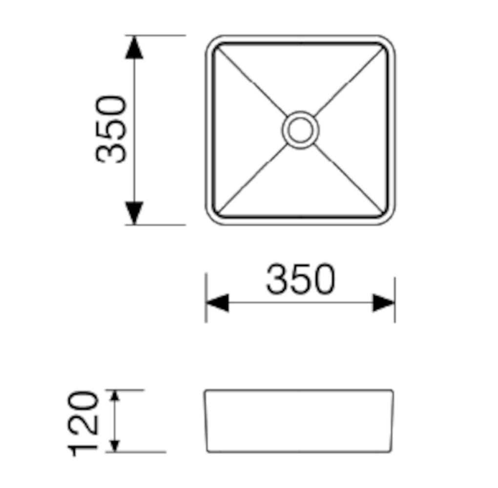 Cuba De Apoio Quadrada Vox Lite 35X35Cm Branco Kohler