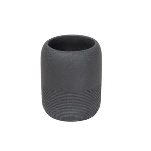 Porta Escova de Dentes Preto Cimento Texturizado Coisas e Coisinhas