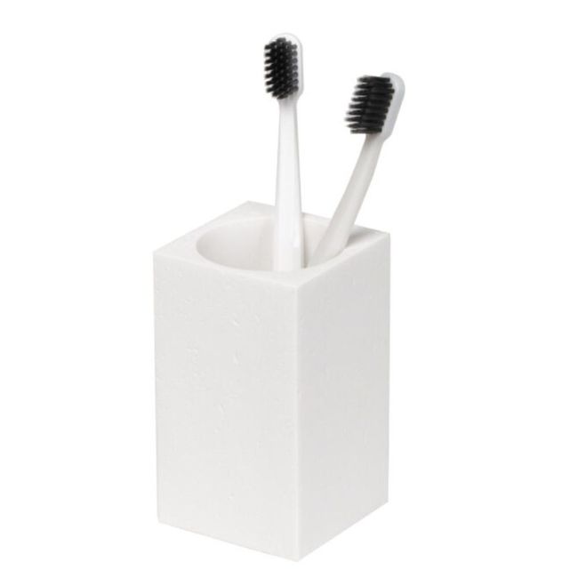 Porta Escova de Dentes Branco Cimento Sense Coisas e Coisinhas