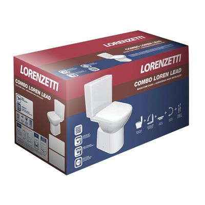 Kit Vaso Sanitário Lead Duo Branco Lorenzetti em promoção!