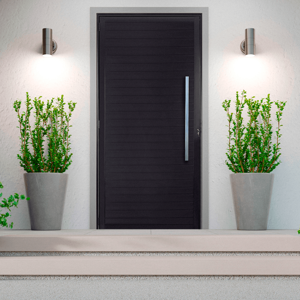 Porta Lambril Puxador Direita 210x80 Preto Fortsul Esquadrisul