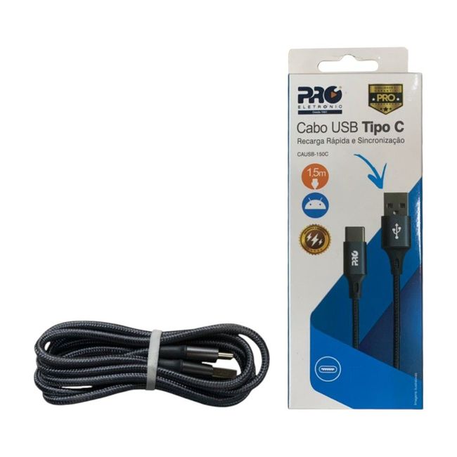 Cabo-UsbA-Para-UsbC-15M-Nylon-Trancado-Cinza-Proeletronic--2614766-1