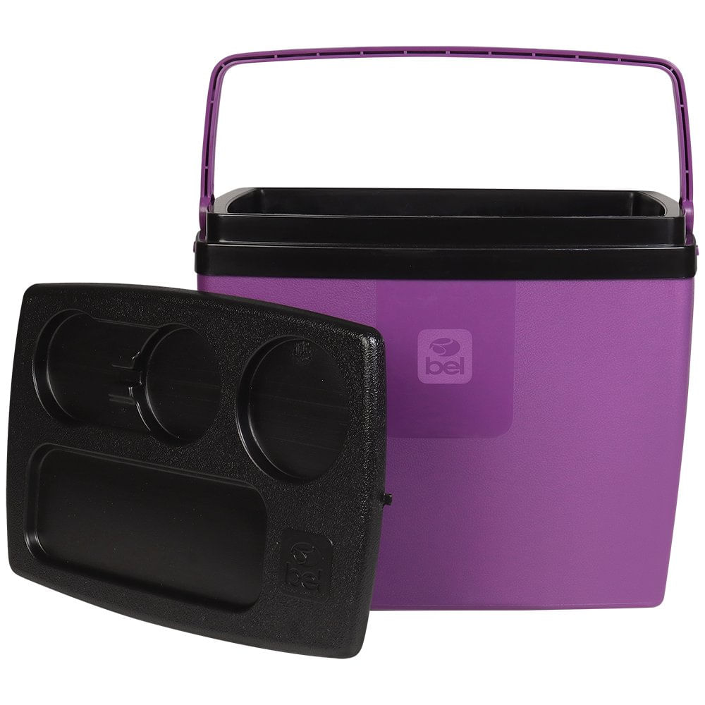 Caixa Térmica Cooler 19 Litros Bel Nordeste Açaí e Preto