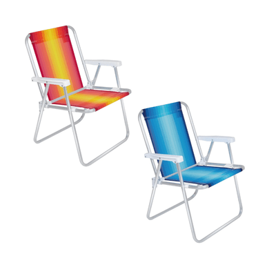 Conjunto-de-2-Cadeiras-de-Praia-de-Aluminio-Dobravel-Alta-Cores-Sortidas-Mor