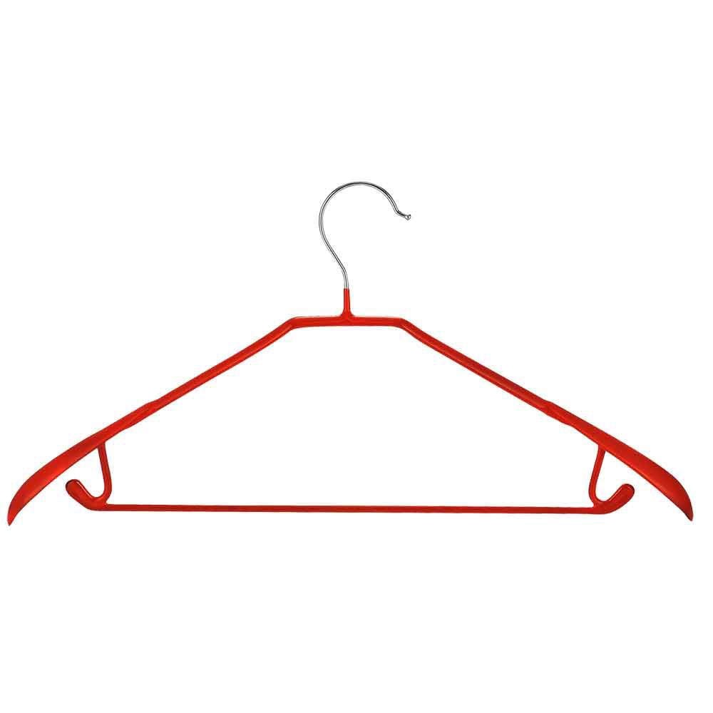 Cabide de roupa de metal e PVC vermelho e preto Coisas e Coisinhas