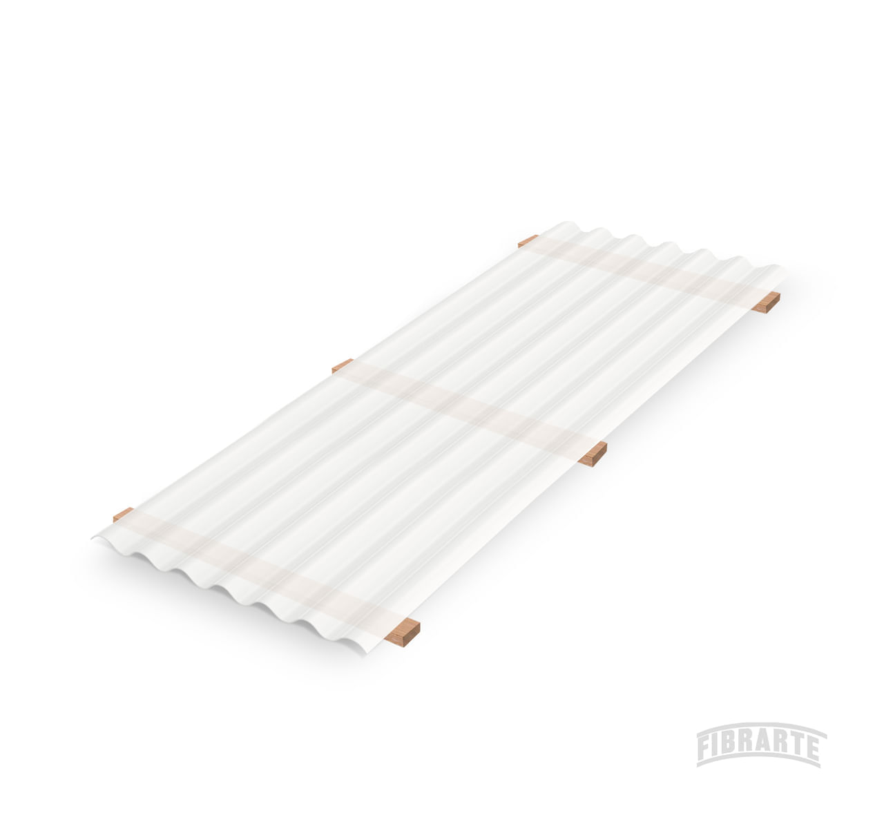 Telha translucida De Polipropileno 1,53X1,10 1,2Mm