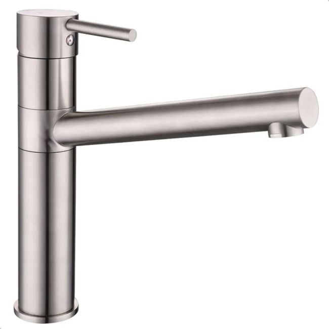 Monocomando-Gourmet-Cozinha-Bica-Alta-Cromado-Escovado-Ao-Inox-304