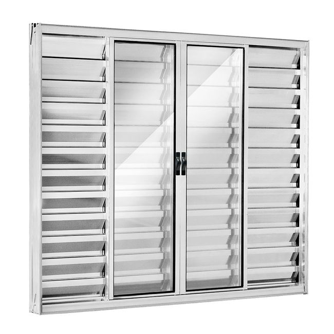 Janela-Veneziana-de-Correr-Central-de-Aluminio-6-Folhas-Moveis-Fortsul-Esquadrisul-Alt--100cm-X-C