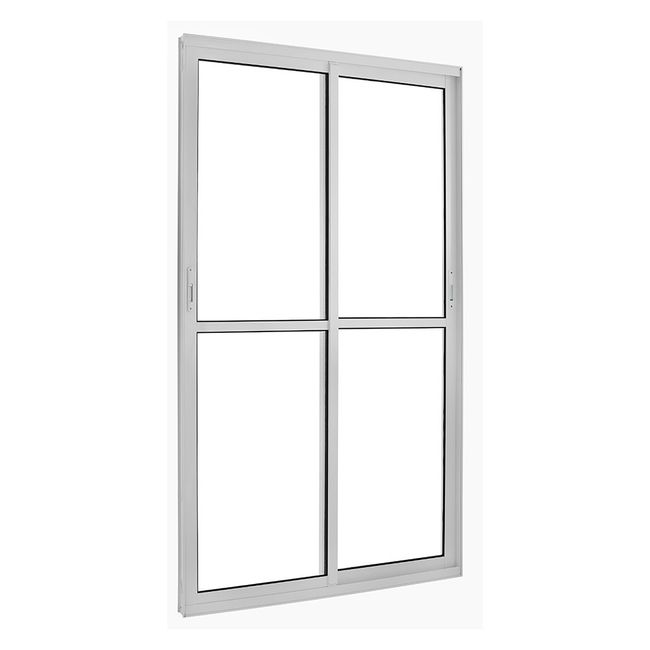 Porta-de-Correr-de-Aluminio-2-Folhas-Moveis-Topsul-Esquadrisul-Alt--210-cm-X-Comp--150-cm-Branco-