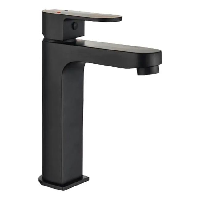 Monocomando-Lavatrio-Bica-Alta-Preto-Fosco-Linha-Orion-Alterna