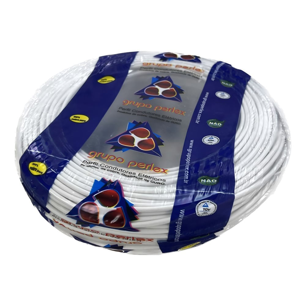 Cabo Flexível 2,50mm² 750V Branco 50M Perfil