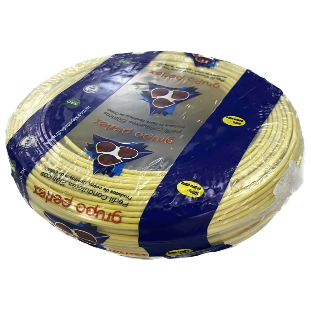 Cabo Flexível 1,50mm 750V Amarelo 50m Perfil